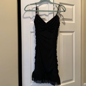 Shusha black ruched dress small